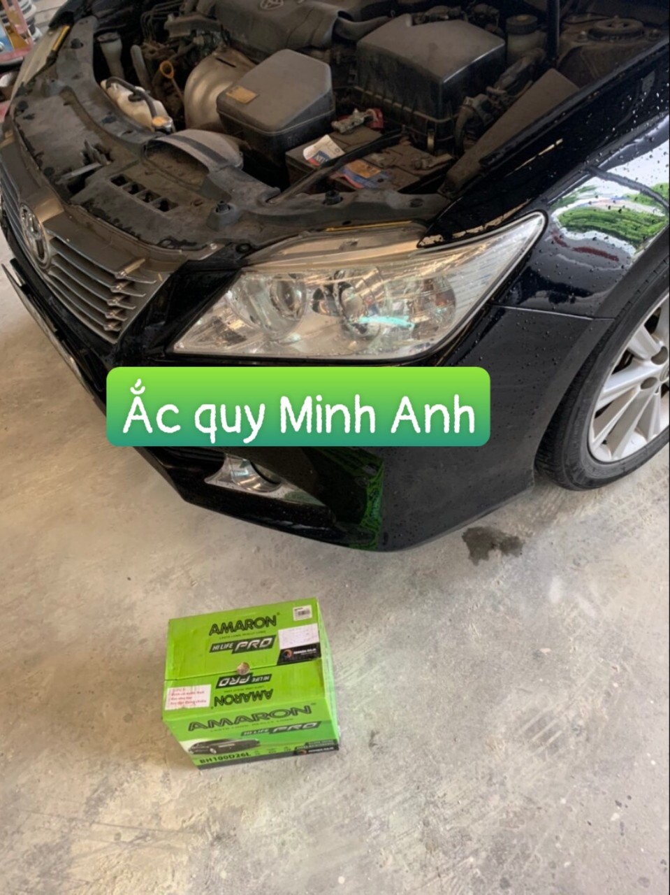 Minh Anh - thay ắc quy AMARON chính hãng cho xe TOYOTA