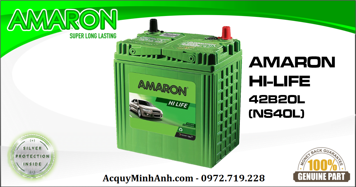 Amaron BH 42B20L - ắc quy Huyndai I10 tốt nhất