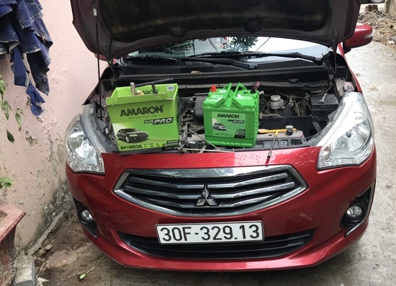 Minh Anh - Thay ắc quy xe Mitsubishi Mirage chính hãng tại Thái Bình