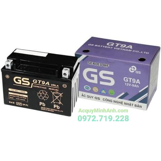 Ắc quy xe máy GS GT9A chính hãng Ắc quy xe máy GS GT9A chính hãng