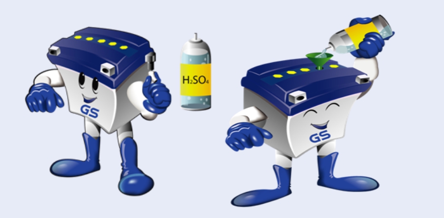 Đổ axit loãng cho bình ắc quy mới Đổ axit loãng cho bình ắc quy mới