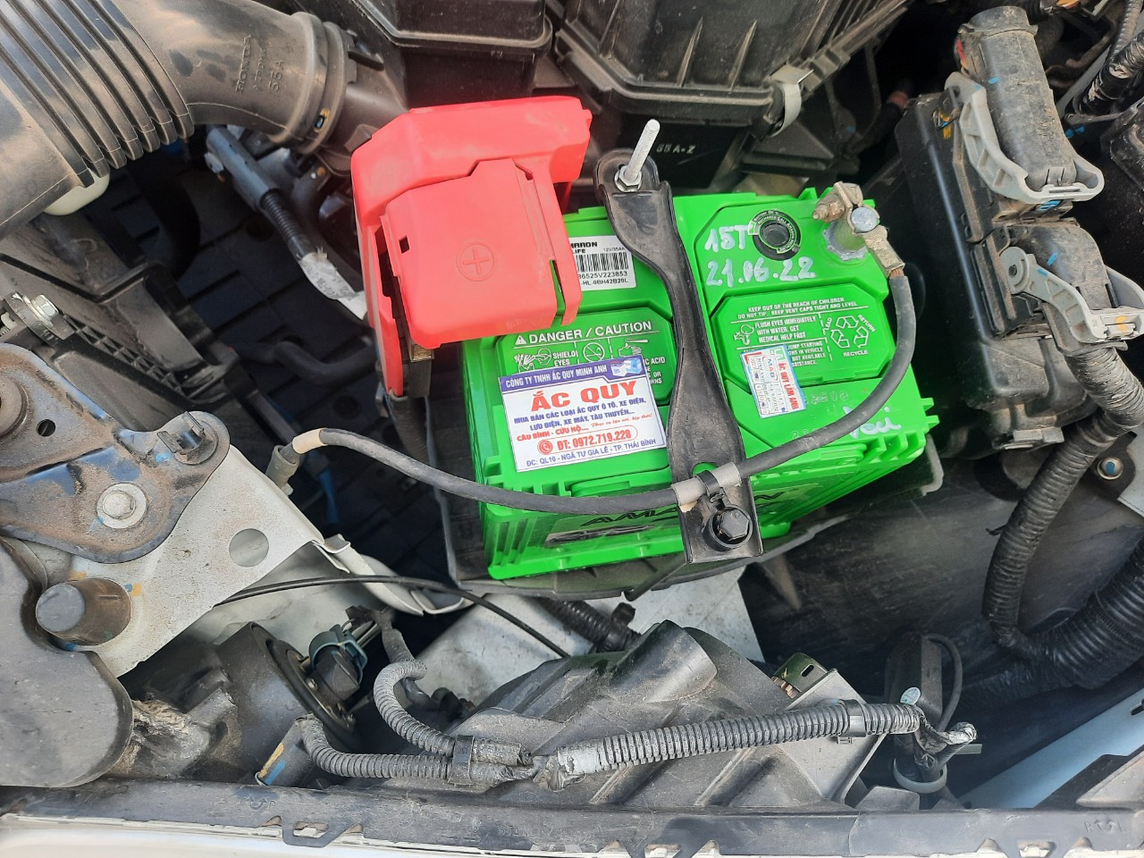 Thay ắc quy Amaron cao cấp cho xe Honda City tại Thái Bình Thay ắc quy Amaron cao cấp cho xe Honda City tại Thái Bình