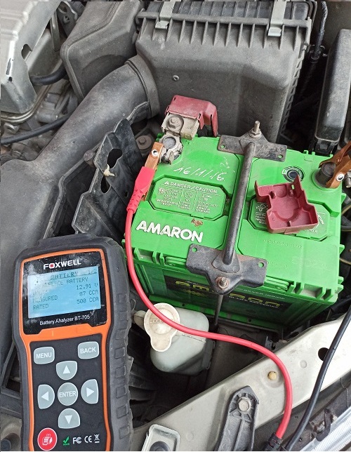 Minh Anh - Thay ắc quy Amaron cao cấp cho xe Toyota Fortuner Minh Anh - Thay ắc quy Amaron cao cấp cho xe Toyota Fortuner
