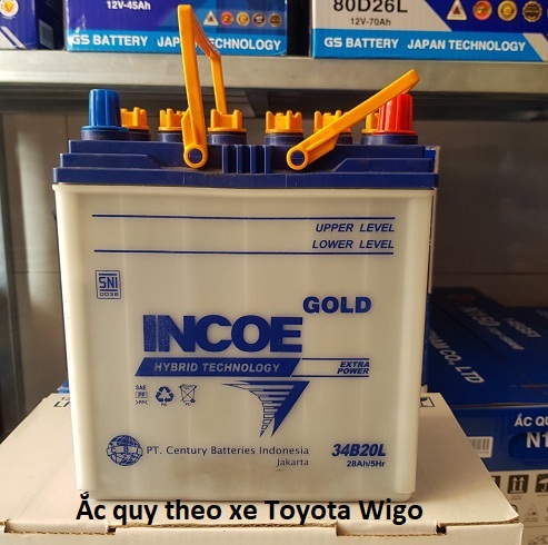 Ắc quy theo xe Toyota Wigo Ắc quy theo xe Toyota Wigo