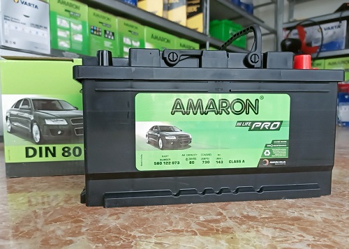Ắc quy Amaron Din 80 cao cấp cho xe Toyota Fortuner 3.0 đời 2016 Ắc quy Amaron Din 80 cao cấp cho xe Toyota Fortuner 3.0 đời 2016