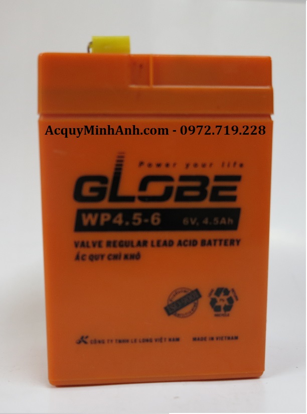 Ắc quy lưu điện Thái Bình chính hãng - GLOBE WP4.5 - 6 Ắc quy lưu điện Thái Bình chính hãng - GLOBE WP4.5 - 6